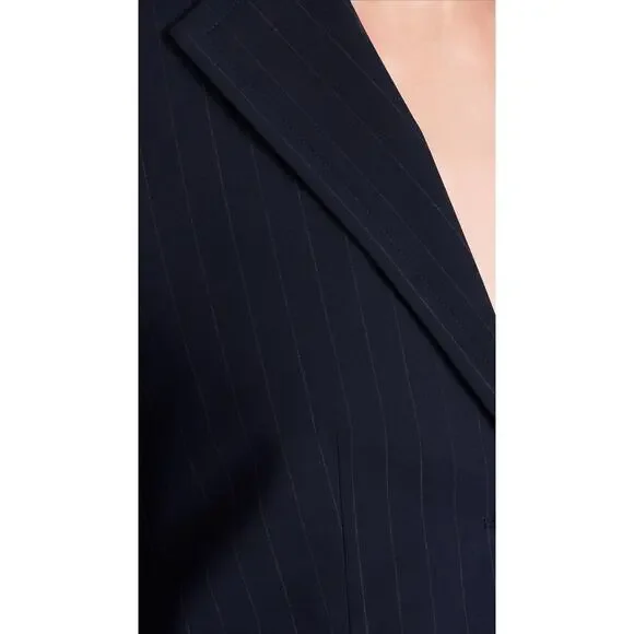 THEORY Tailor Blazer Pinstripe Navy Wool Jacket - Picture 6 of 16
